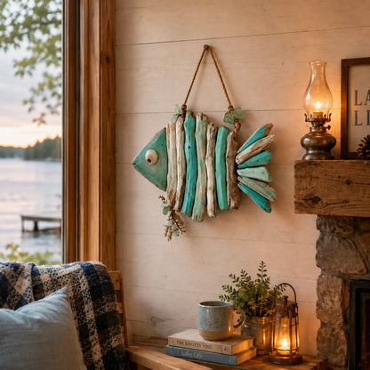 😍2D Lighted Coastal Fish Wall Decor-30*26cm