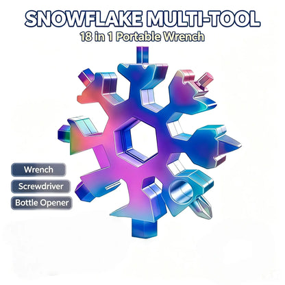 Viral 18‐in‐1 Snowflake Multi‐tool Stainless Steel Portable Wrench ❄️