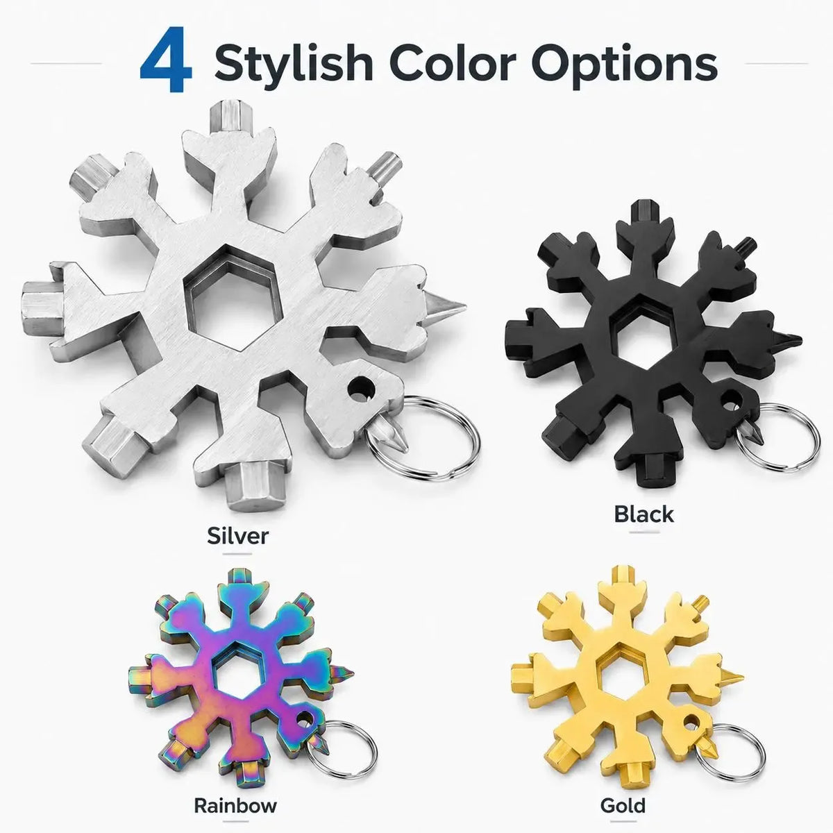 Viral 18‐in‐1 Snowflake Multi‐tool Stainless Steel Portable Wrench ❄️