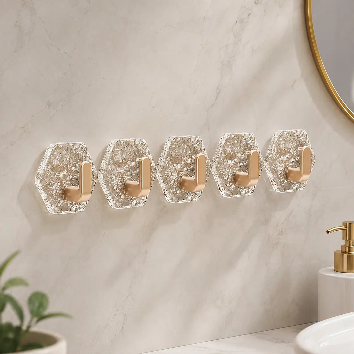 10 Pack Adhesive Wall Hooks for Kitchen and Bathroom