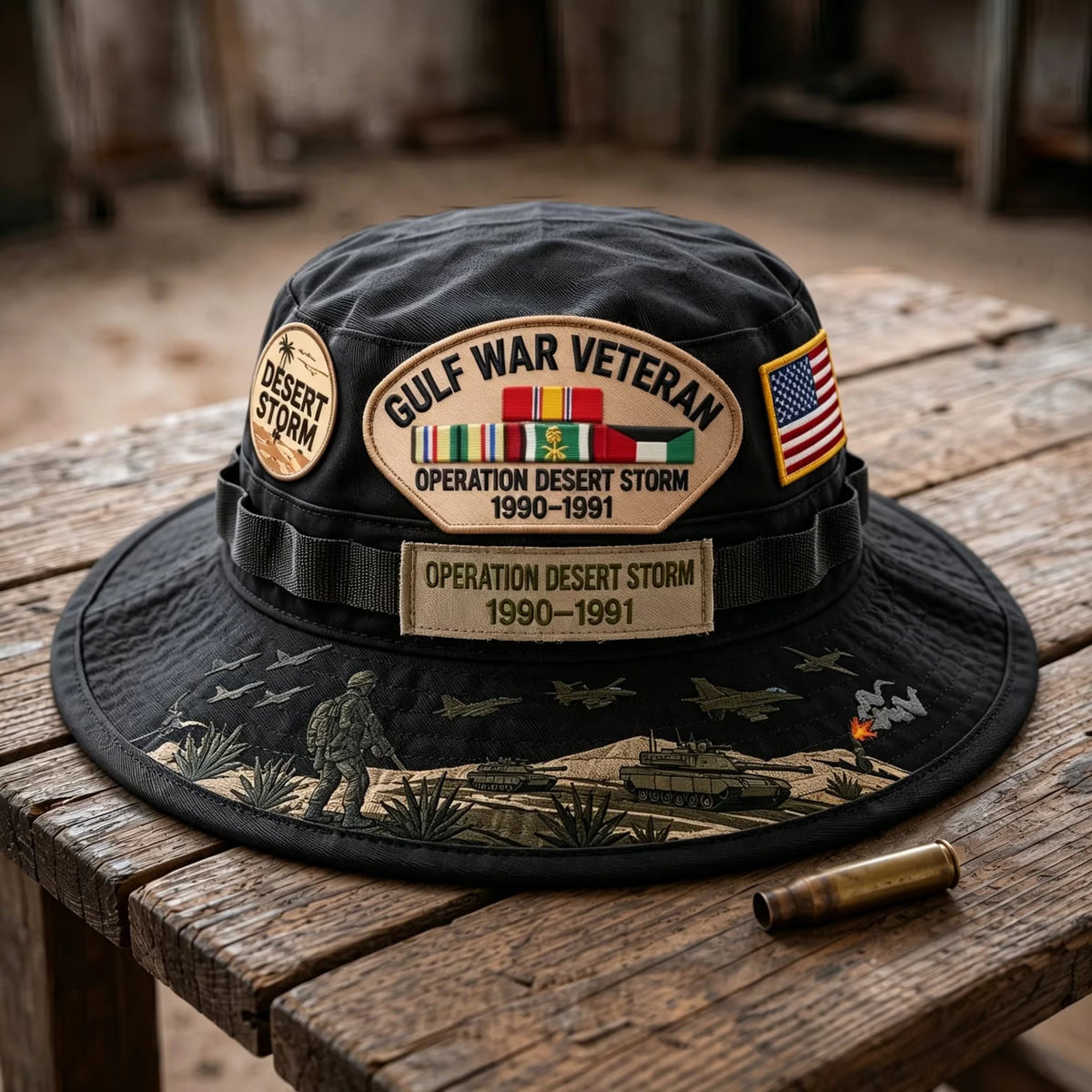 🇺🇸 Last Day Promo: 69% OFF 🎖️ - Gulf War Veteran Desert Storm Tribute Boonie Hat