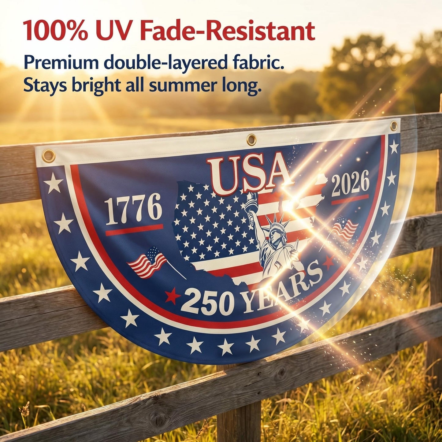 100% Veteran Owned / Handcrafted in USA-250th Anniversary Banner
