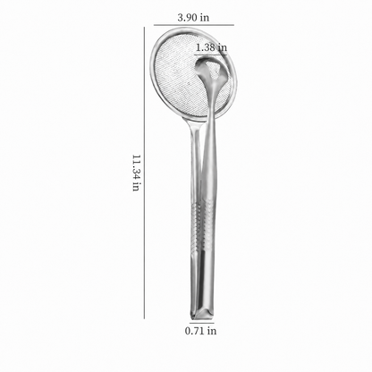 🍟 2-in-1 Stainless Steel Oil Strainer Tongs
