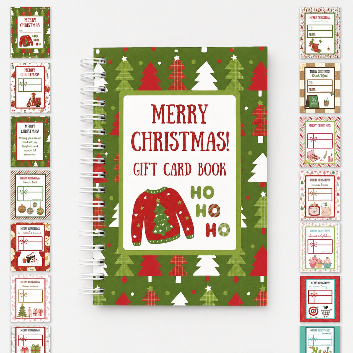 🎁70% OFF!!!-Ready for Christmas!🎅Christmas Gift Card Book, DIY Spiral-Bound Christmas Gift Card Holder Book🎁Personalized Xmas Gifts for Family, Festive & Party Supplies