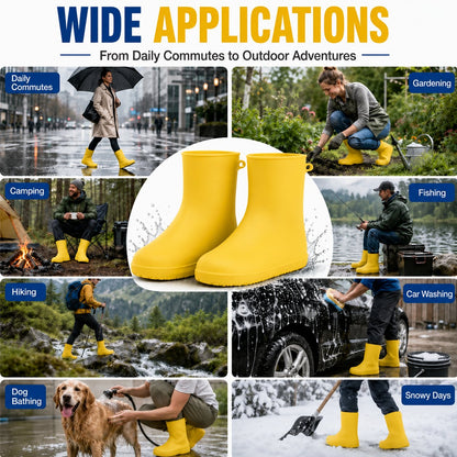 Stop Soaked Sneakers! Heavy-Duty Rain Shoe Covers – Anti-Slip & Fold Into Your Bag 🌧️