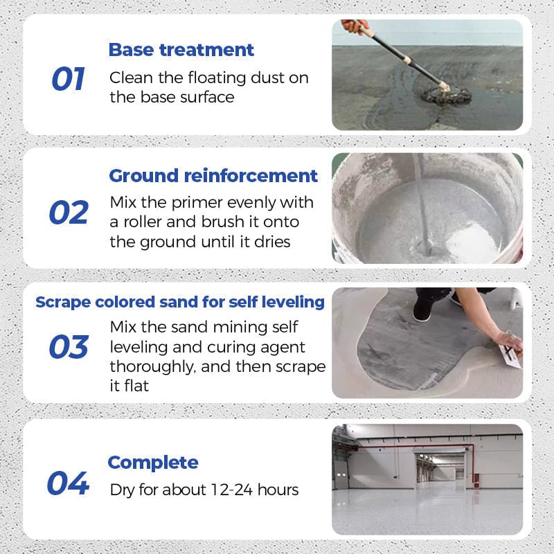 High Gloss Effect Epoxy Floor Coating with Marble(powder)