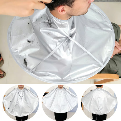 Portable Waterproof Hair Cutting Cape - Reusable Barber Bib Hair Catcher Apron for Household & Salon