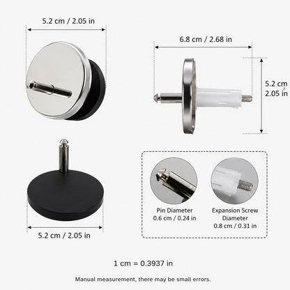 2 Counts, Universal Toilet Seat Expansion Screw Bolts, Thickened Stainless Steel🔩