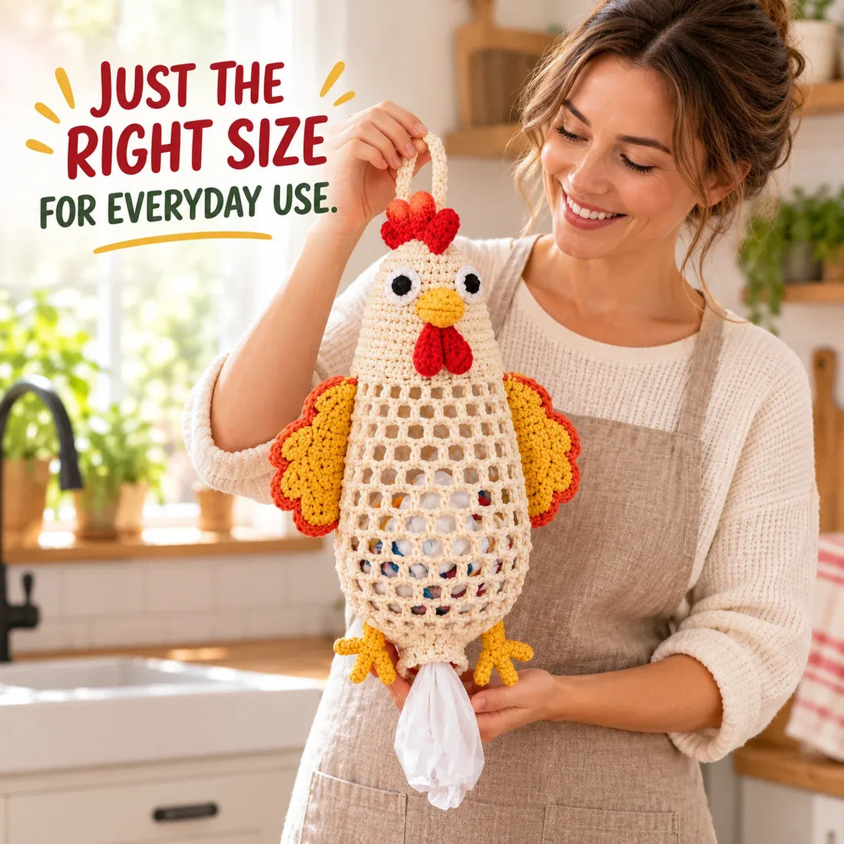 🔥LAST DAY 49% OFF – 🌼 Cottage Harvest KeepersTM — Crochet Animal Bag Holder DIY Kit | 11 Adorable Designs