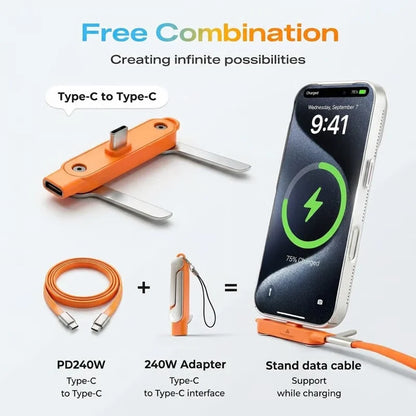 🔥Hot 50% OFF🔥Fast-Charging Cable with Detatchable Stand