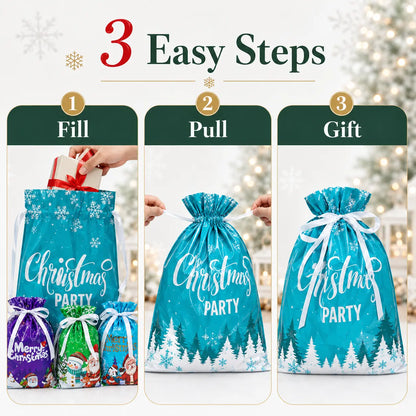 🏆50K+ SOLD! 🔥Christmas Sale 49% OFF🎅Drawstring Christmas Gift Bags (Biodegradable)🎁