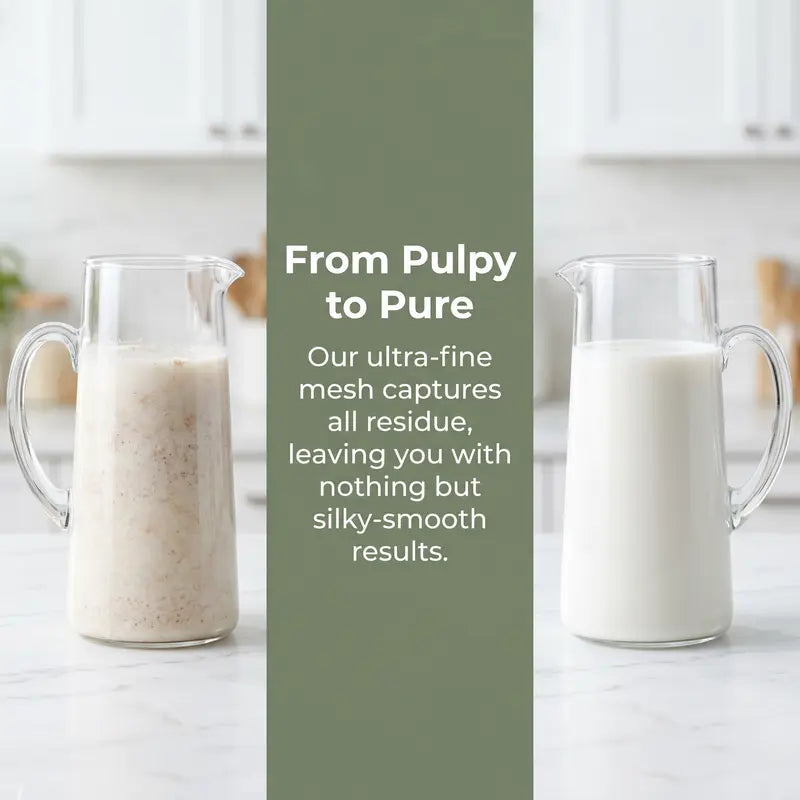3 Pcs Bowl-Shaped Nylon Nut Milk Bag, Reusable Strainer Bags 🥛