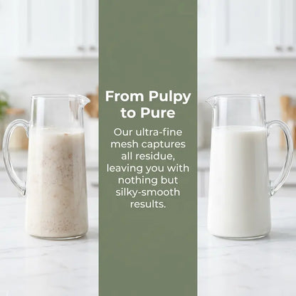 3 Pcs Bowl-Shaped Nylon Nut Milk Bag, Reusable Strainer Bags 🥛