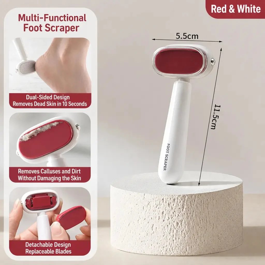 Dual‐Sided Foot Callus Remover,  Stainless Steel Blade Foot Scraper 🦶