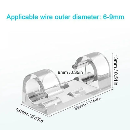 40Pcs Self-Adhesive Cable Clips, Space-Saving Wire Cord Organizer