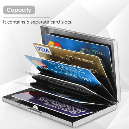 💸 Price Drop! 💰RFID-blocking card holder – stainless steel, slim design, 3 capacities. 📇✨