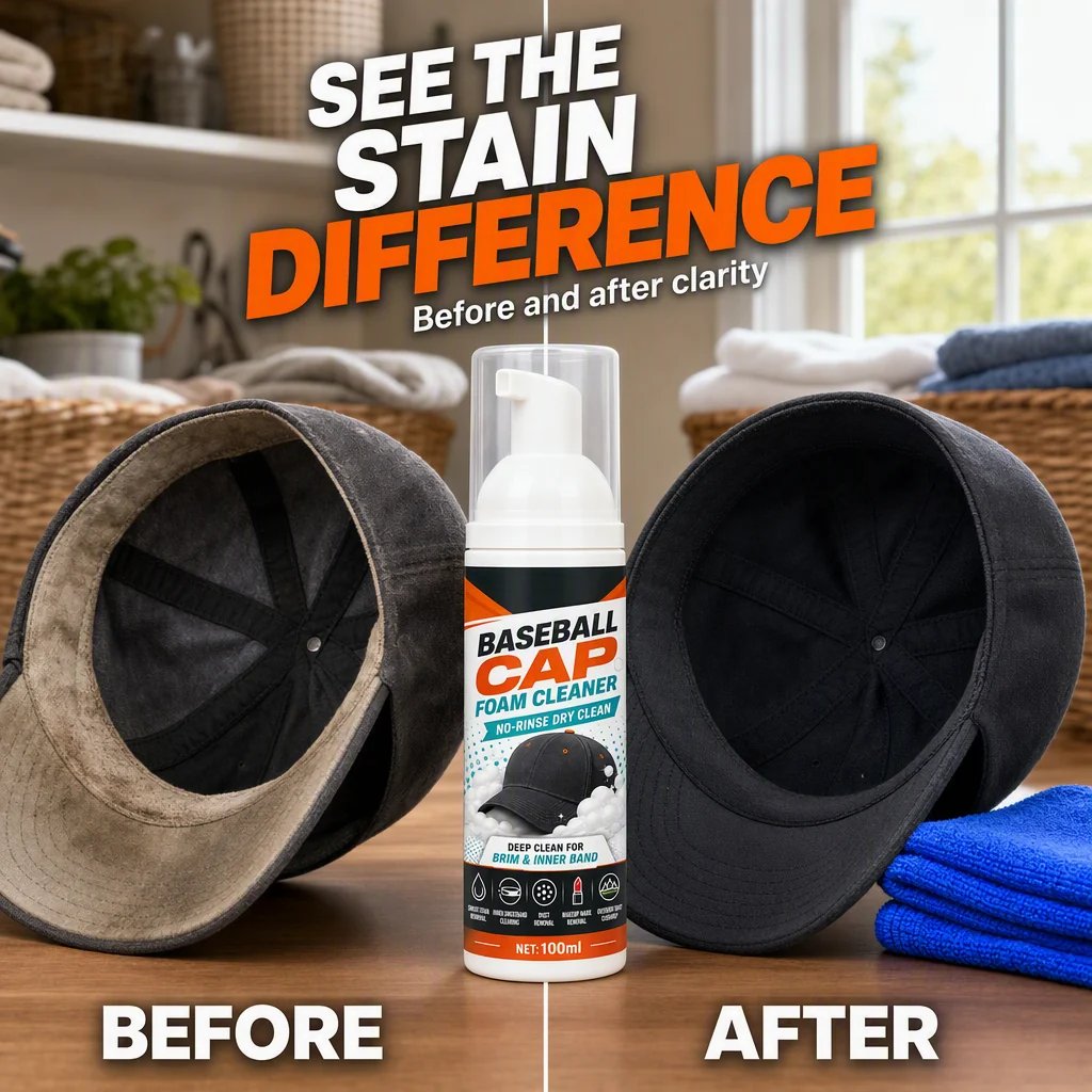 No-Rinse Baseball Cap Foam Cleaner
