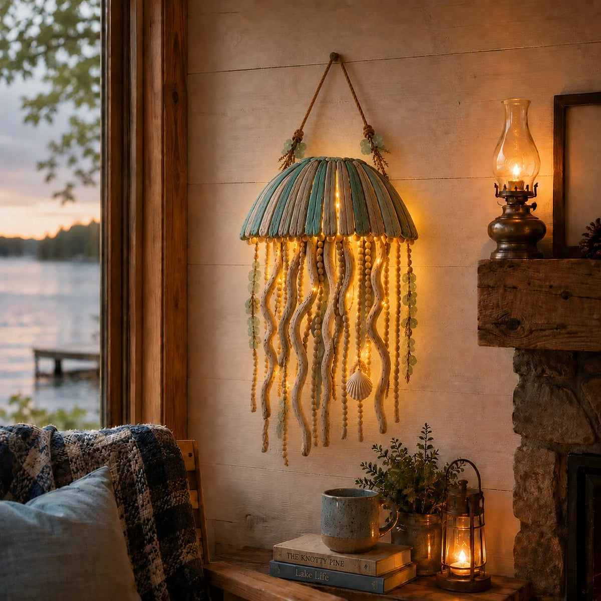 😍2D Lighted Coastal Fish Wall Decor-30*26cm