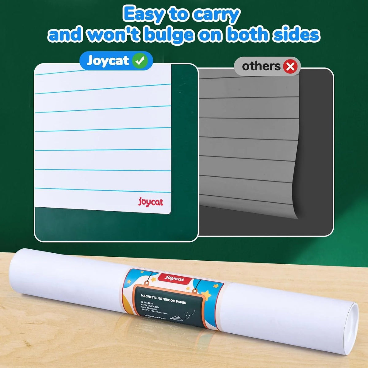 Giant Magnetic Notebook Paper, 22 x 28 Dry Erase Lined Sheet