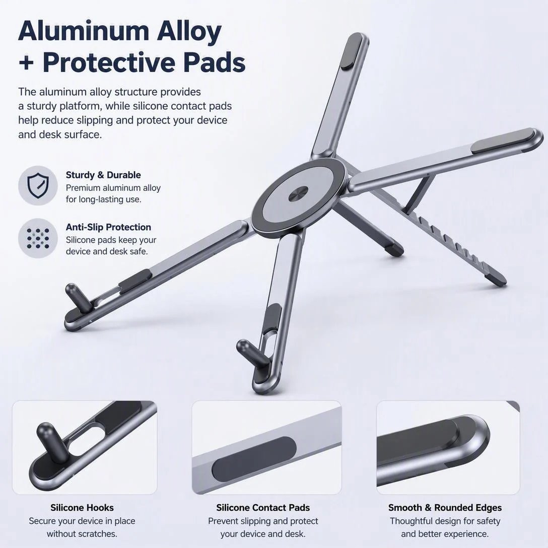 Magnetic Portable Multi-Functional Tablet, Phone, And Laptop Stand