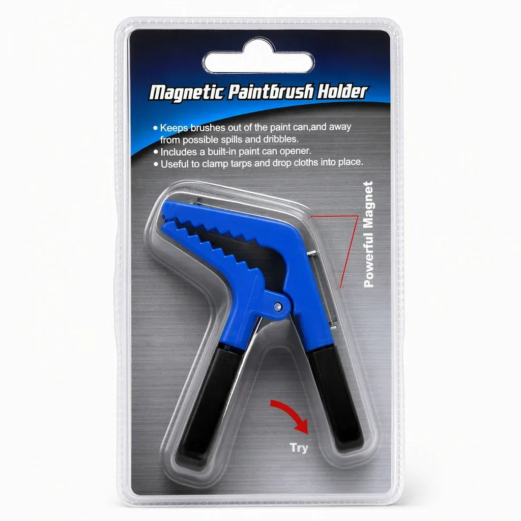 🎨🧲 Magnetic Paint Brush Holder Clip – Hands-Free Universal Clamp for Cleaner, Easier Painting