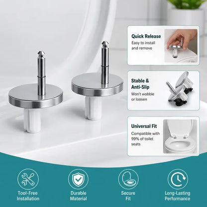 🔧2-pack of universal toilet seat expansion bolts - suitable for loose toilet seats