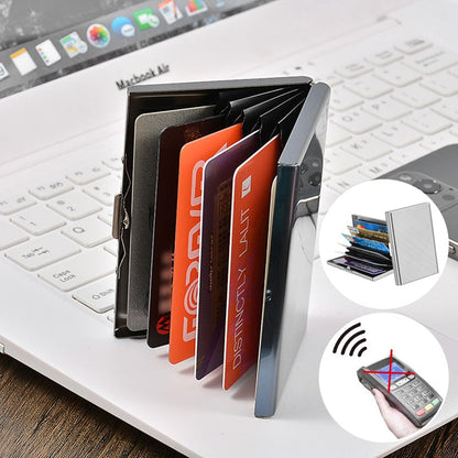 💸 Price Drop! 💰RFID-blocking card holder – stainless steel, slim design, 3 capacities. 📇✨