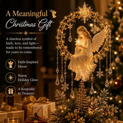 🔥Last Day 49% OFF✨ Angel’s Christmas MoonTM Lighted Angel Tree Topper