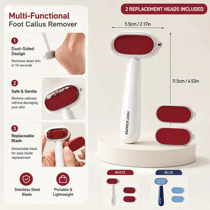 Dual‐Sided Foot Callus Remover,  Stainless Steel Blade Foot Scraper 🦶