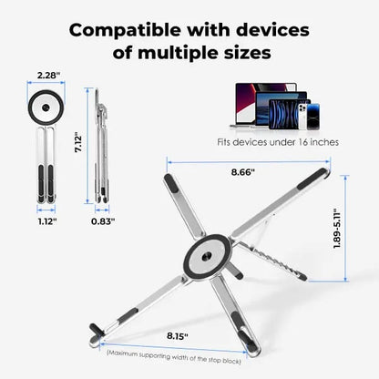 Magnetic Portable Multi-Functional Tablet, Phone, And Laptop Stand