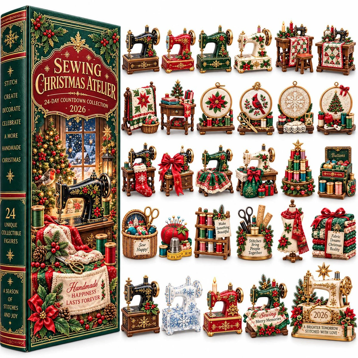 🎄2026 Christmas Sewing Room – 24 Tiny Treasures for Makers