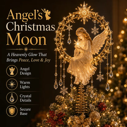 🔥Last Day 49% OFF✨ Angel’s Christmas MoonTM Lighted Angel Tree Topper