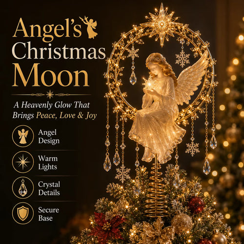 🔥Last Day 49% OFF✨ Angel’s Christmas MoonTM Lighted Angel Tree Topper