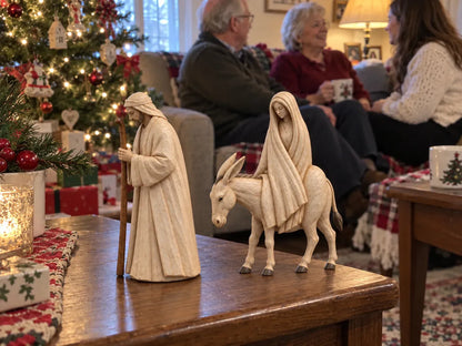 The Journey Before the Manger – Mary & Joseph Christmas Figurine Set