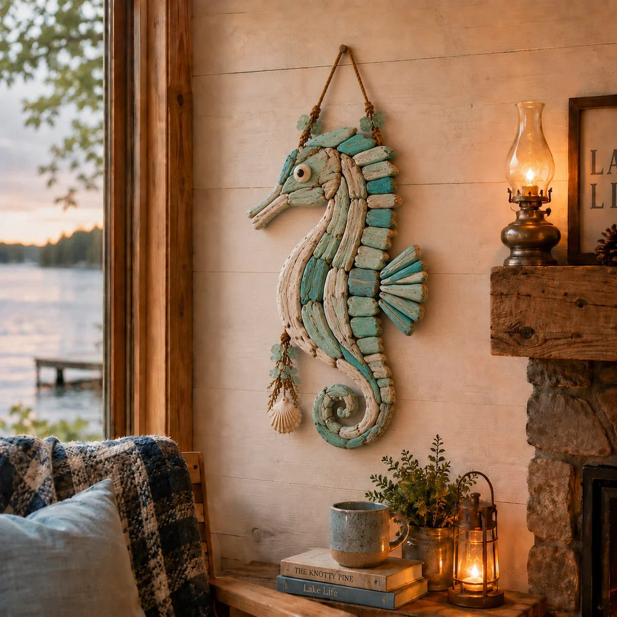 😍2D Lighted Coastal Fish Wall Decor-30*26cm