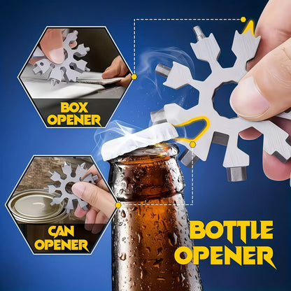 Viral 18‐in‐1 Snowflake Multi‐tool Stainless Steel Portable Wrench ❄️