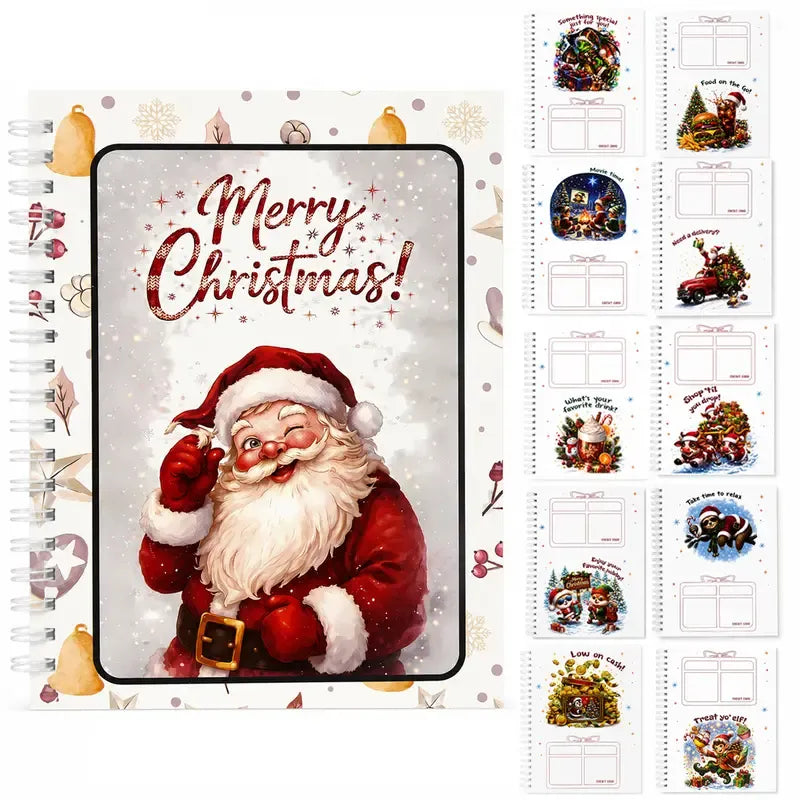 🎁70% OFF!!!-Ready for Christmas!🎅Christmas Gift Card Book, DIY Spiral-Bound Christmas Gift Card Holder Book🎁Personalized Xmas Gifts for Family, Festive & Party Supplies