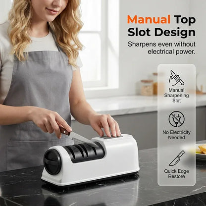 🔥Black Friday Deal|3-Stage Electric & Manual Knife Sharpener