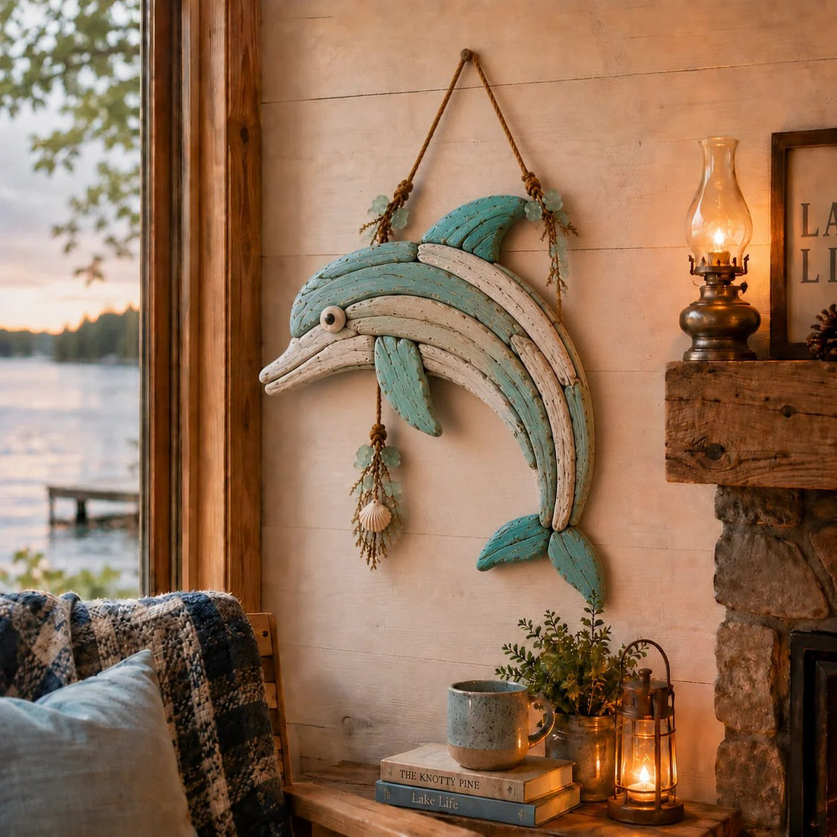 😍2D Lighted Coastal Fish Wall Decor-30*26cm