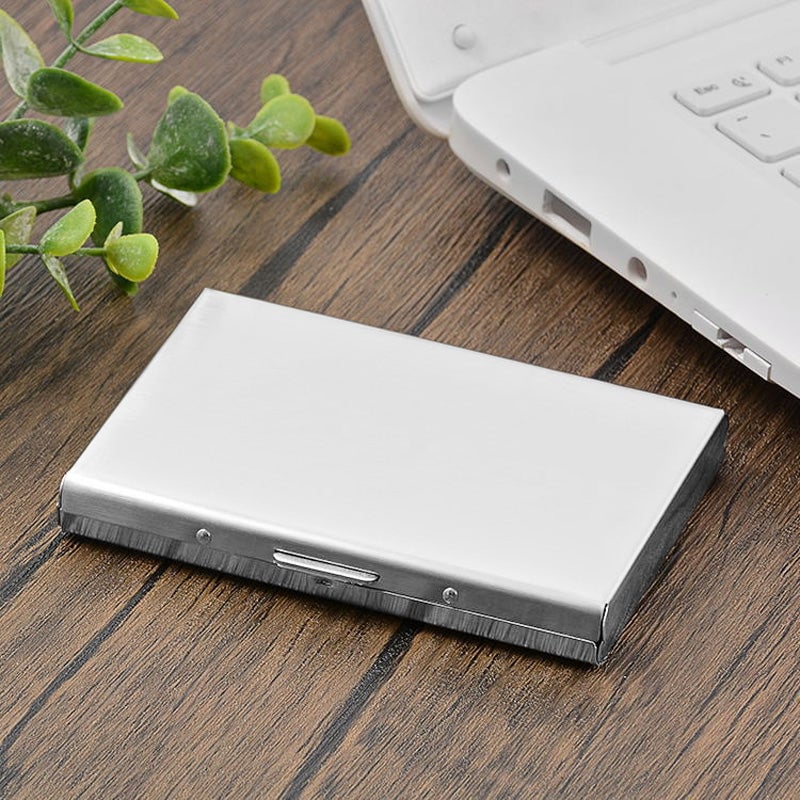 💸 Price Drop! 💰RFID-blocking card holder – stainless steel, slim design, 3 capacities. 📇✨