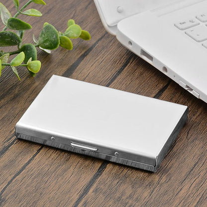 💸 Price Drop! 💰RFID-blocking card holder – stainless steel, slim design, 3 capacities. 📇✨