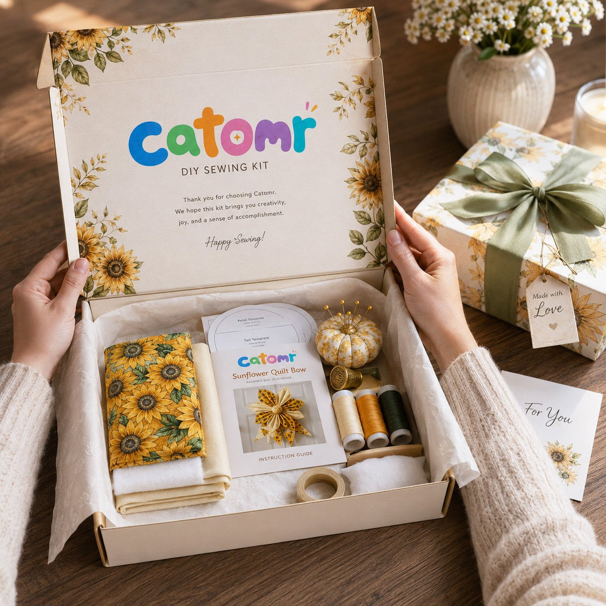 Large Patchwork Bow Sewing Kit