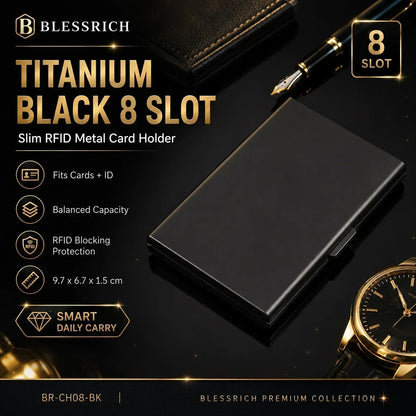 💸 Price Drop! 💰RFID-blocking card holder – stainless steel, slim design, 3 capacities. 📇✨