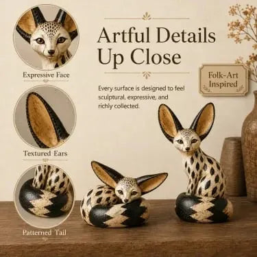 🔥 Limited Time – 50% OFF! 🦊 Vintage Fennec Fox Sculpture