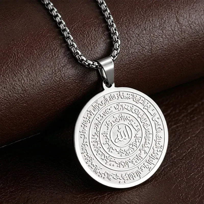 💕✨ Arabic Calligraphy Stainless Steel Necklace – Buy 1, Get 1 FREE | Keep One, Gift One