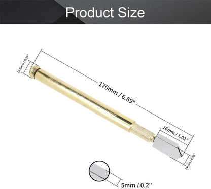 ⚡Professional Diamond Glass Cutter with Alloy Handle Roller Wheel