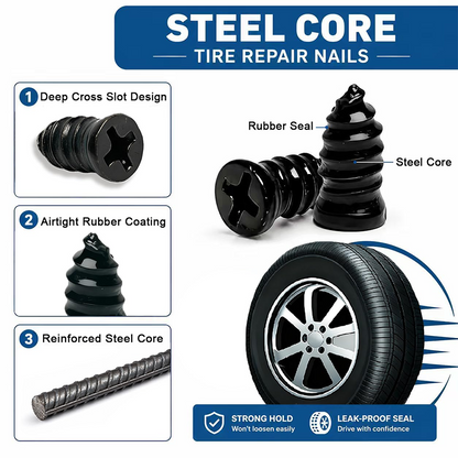 🔥Last Day 50% OFF🔥6OPCS Self-Sealing Tire Repair Rubber Nails Kit with 2 Sizes