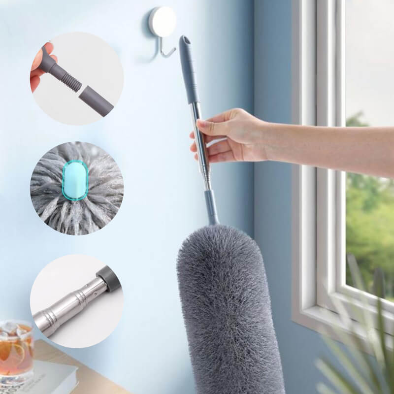 🪶✨ Telescopic Microfiber Duster – 360°, extendable & washable 🏠