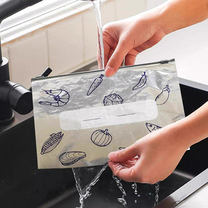 ✨ Reusable Aluminum Foil Food Storage Bags—Keep Your Food Fresher Longer! ✨