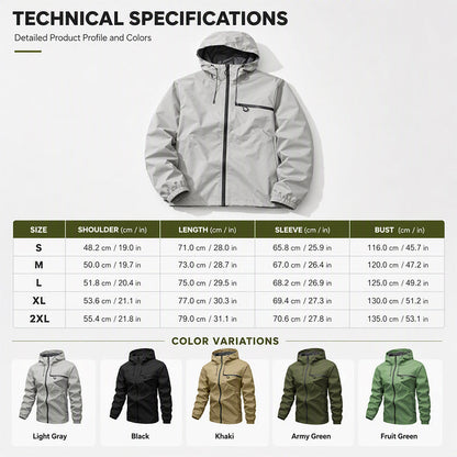 💥 All-Weather Utility | Men's Waterproof Oversized Hooded Jacket